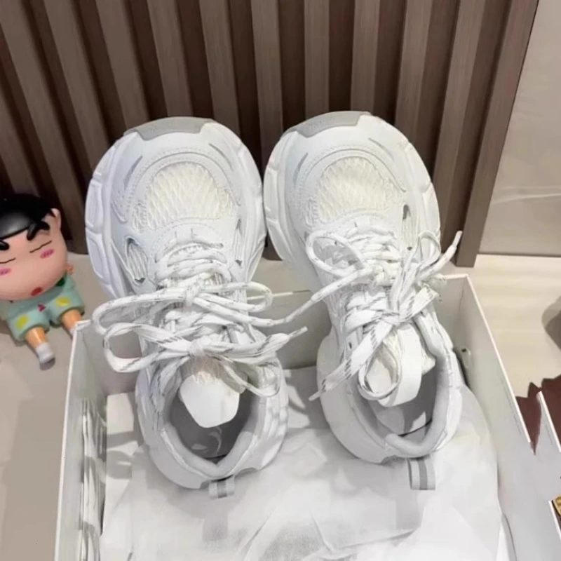 新百伦百搭2025春夏新款小怪兽薄网老爹鞋女厚底休闲运动鞋女鞋潮