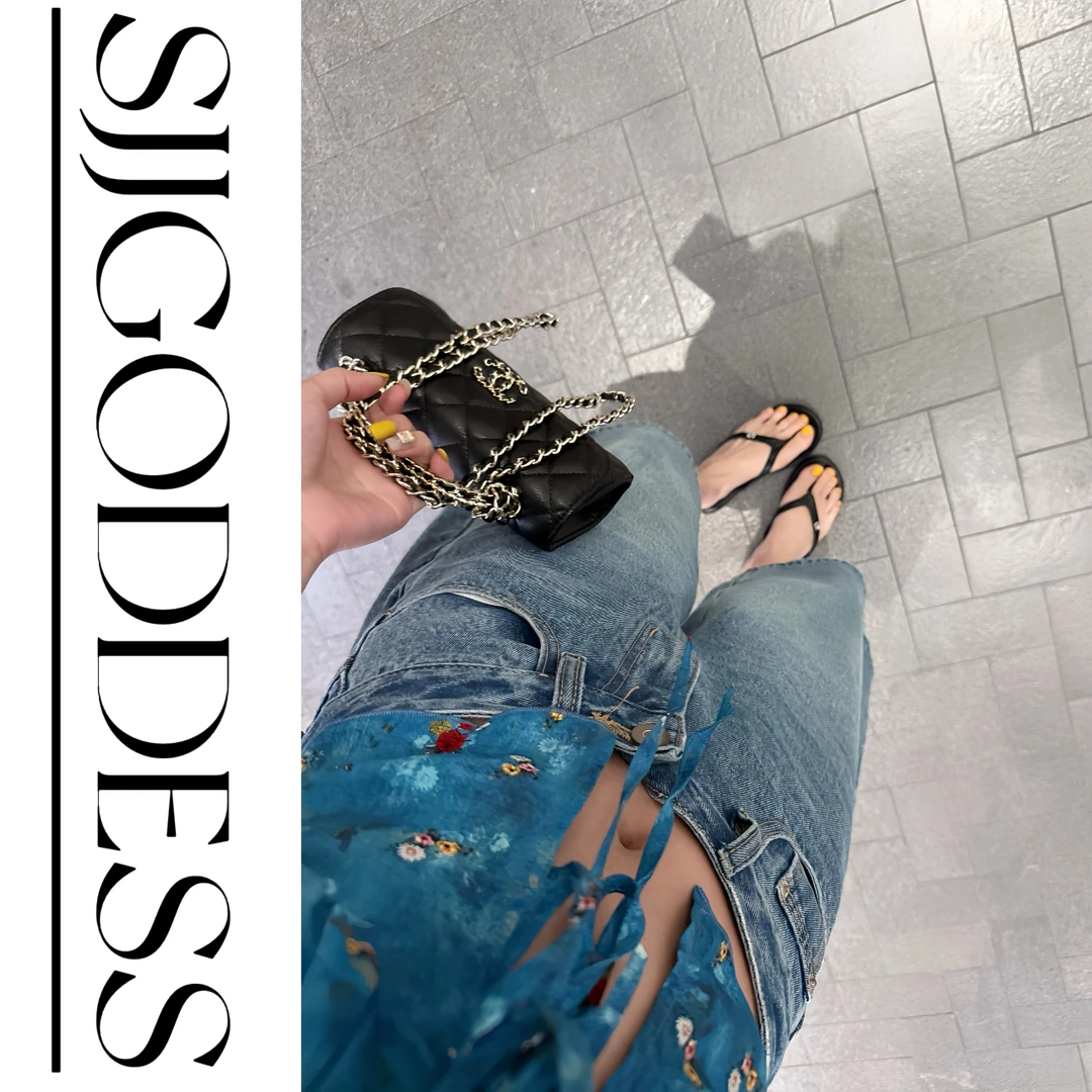 【娇娇私服定制】新款上新高腰阔腿牛仔七分裤（裤长70）52605#