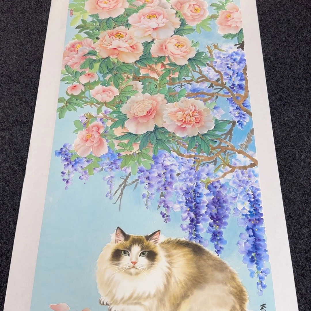 国画纯手绘山水花鸟