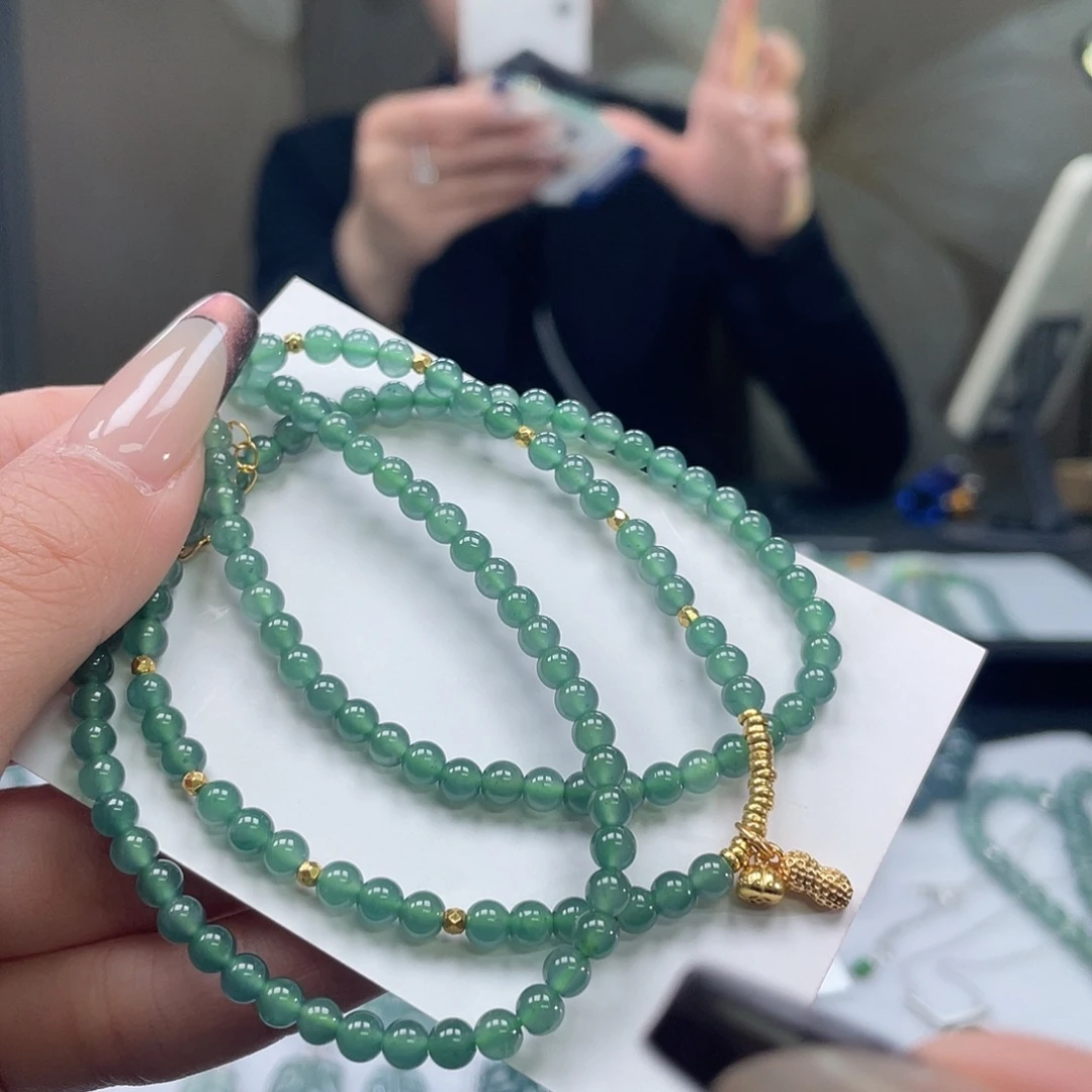 翡翠银S925镶嵌套链