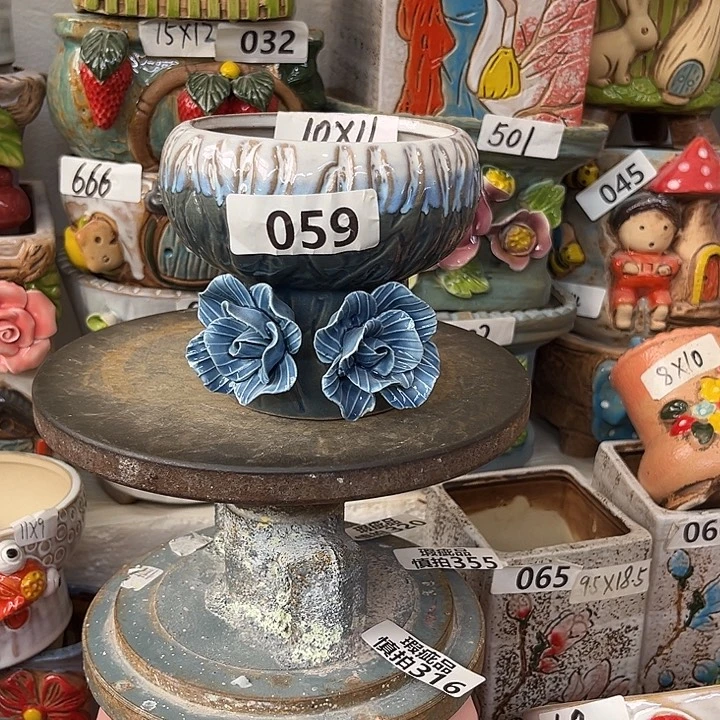 粗陶材质多肉花盆