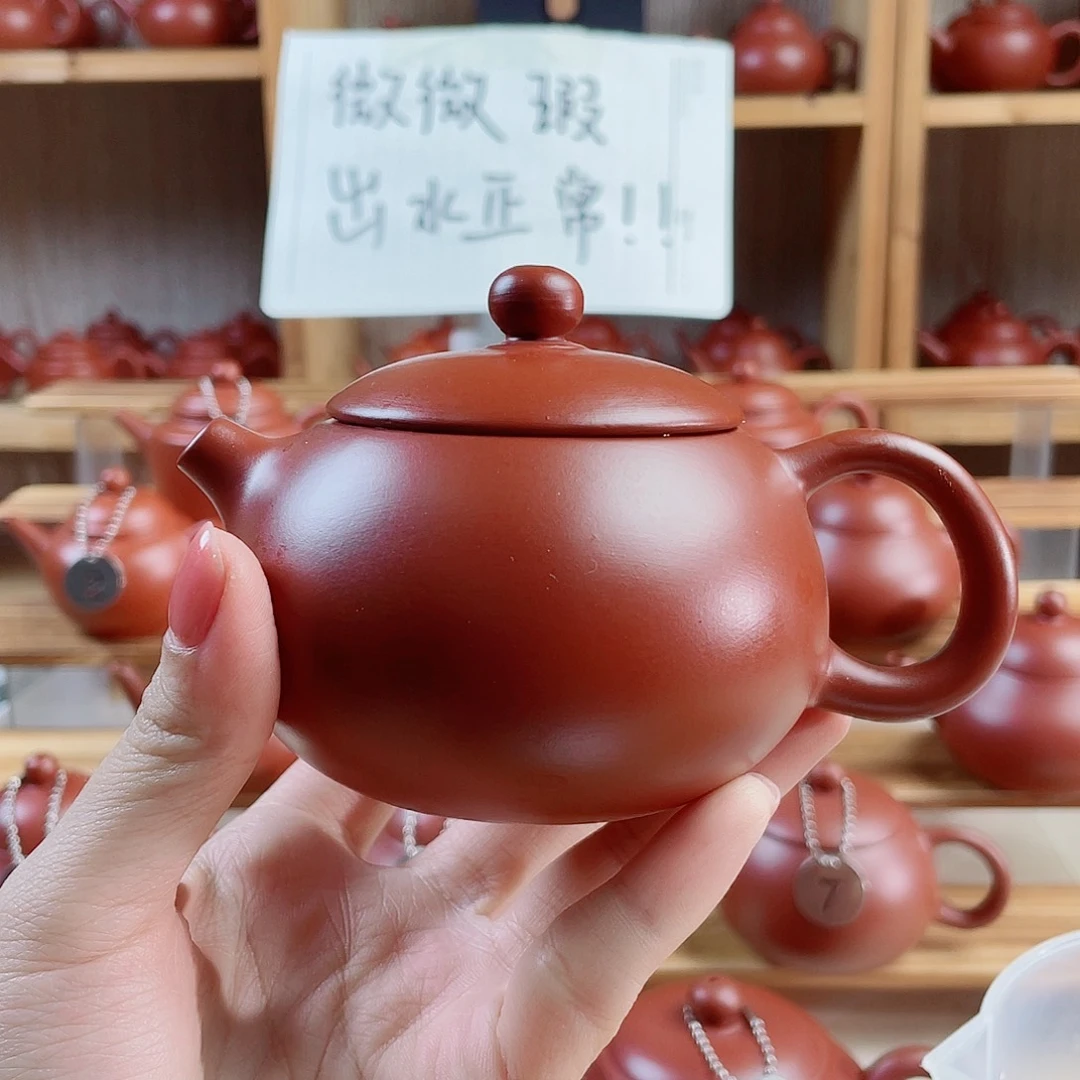 潮州朱泥壶大西施180毫升 壶内微瑕