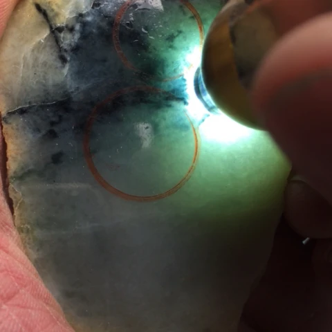 翡翠散珠天然翡翠冰飘花平安扣定制