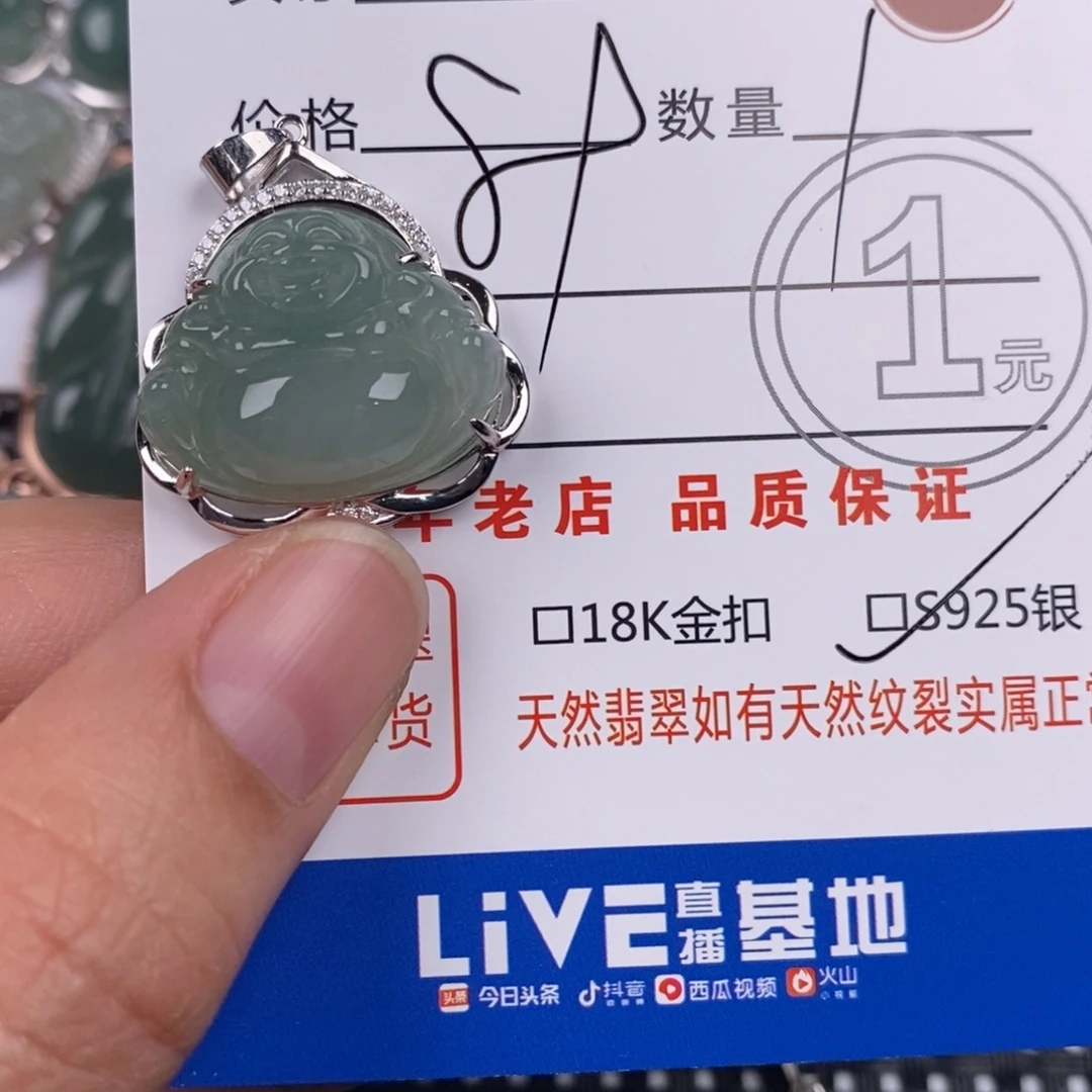 翡翠银S925镶嵌颈饰