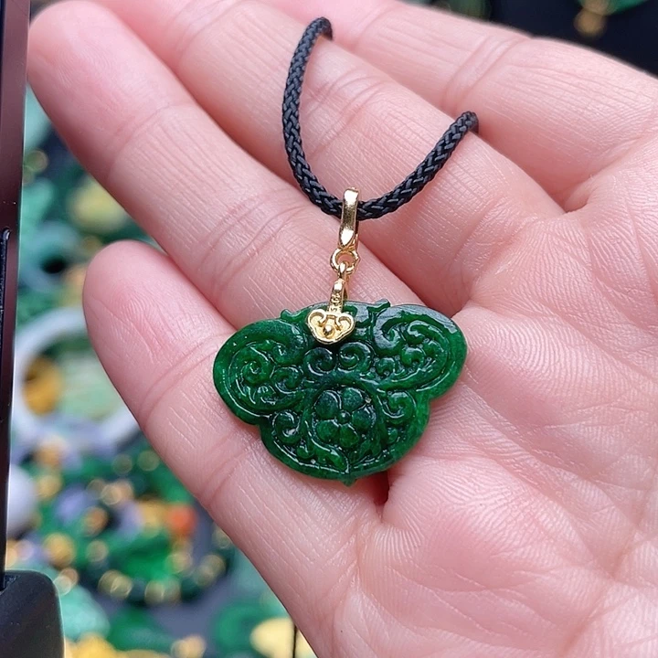 翡翠银S925镶嵌颈饰