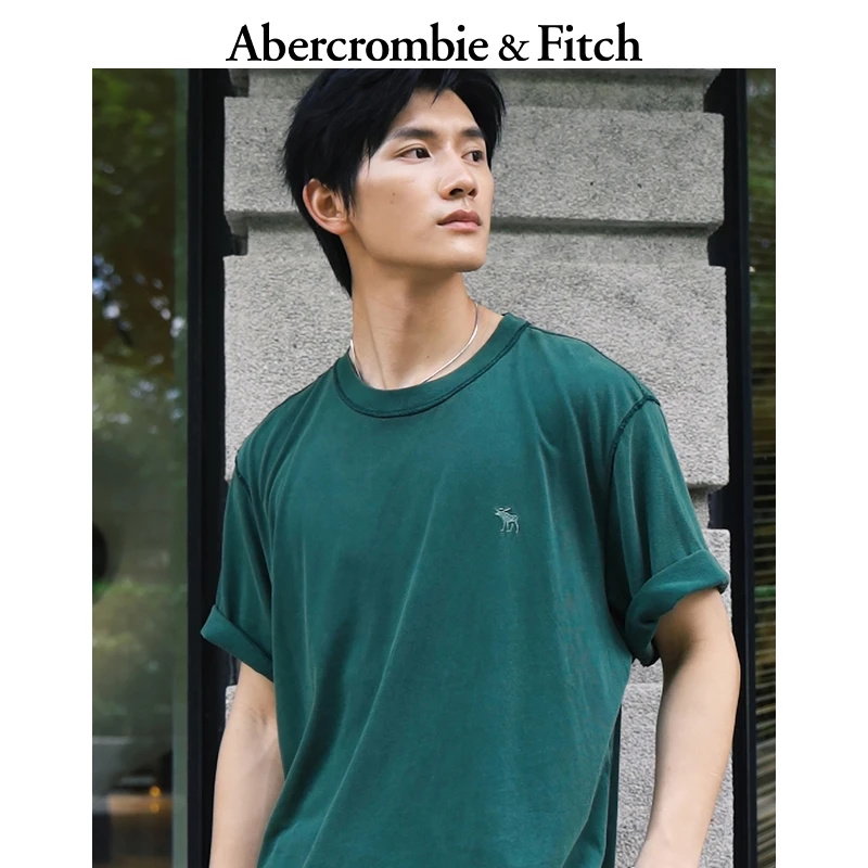 【基础多色T】AF男装25夏季美式经典小麋鹿图案短袖T恤124-9235