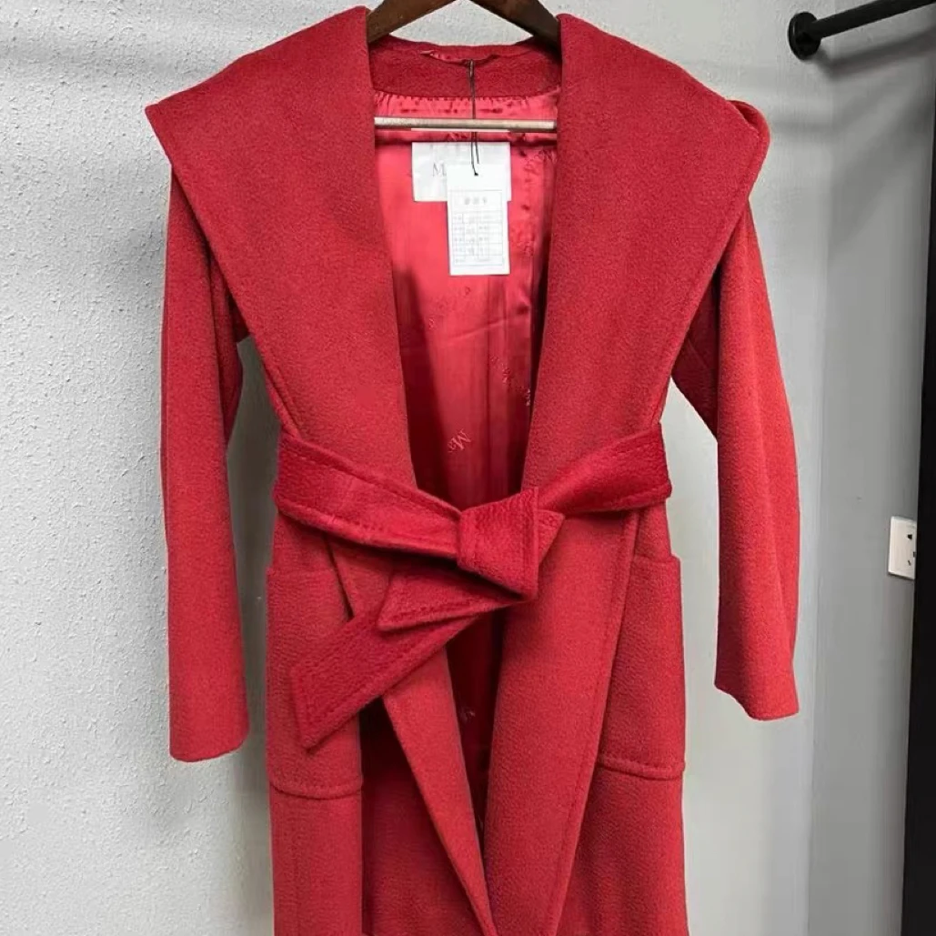 99新 MaxMara 红色浴袍大衣外套/40码/C01587