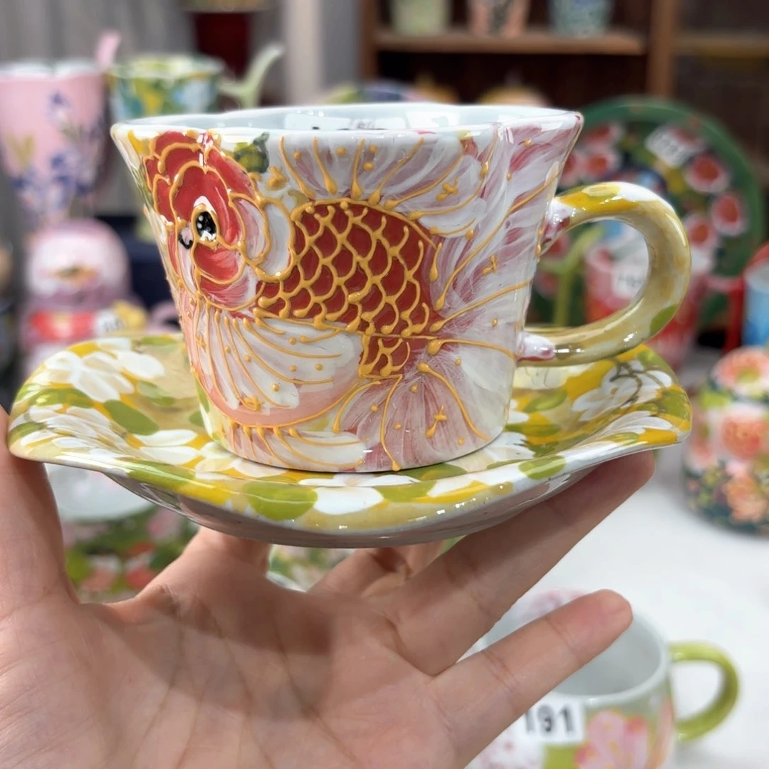 景德镇手绘高温釉下彩陶瓷茶具