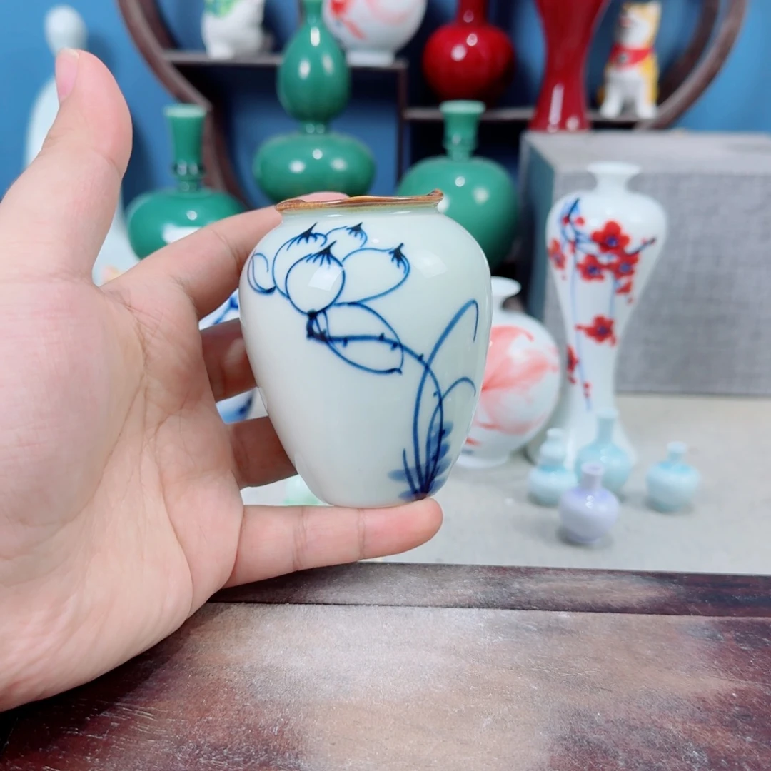 陶瓷手工小花器摆件
