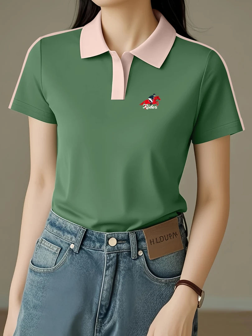 休闲洋气POLO衫短袖T恤女夏季新款中年妈妈运动百搭显瘦减龄上衣