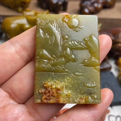 蛇纹石玉未镶嵌颈饰11