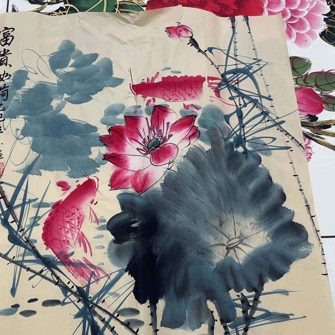 国画国画作品原稿50荷花