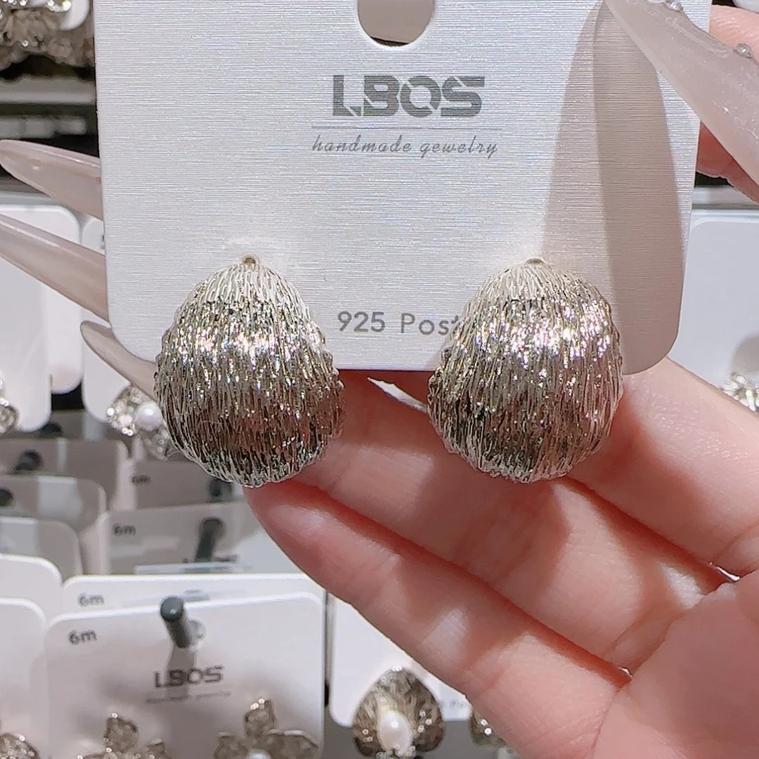 锆石铜合金925银耳环