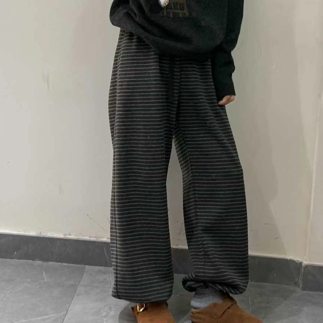 【Hi 妞】条纹卫裤