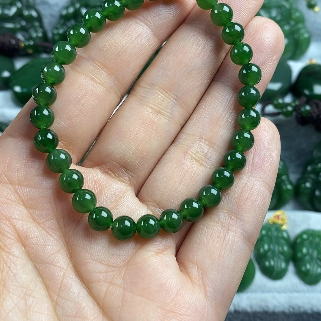 和田玉（碧玉）未镶嵌颈饰6mm