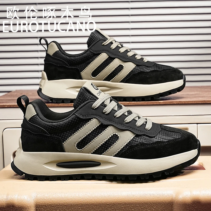 欧伦啄木鸟EUROTUCANO夏季新款透气轻便跑步运动鞋男款百搭阿甘鞋