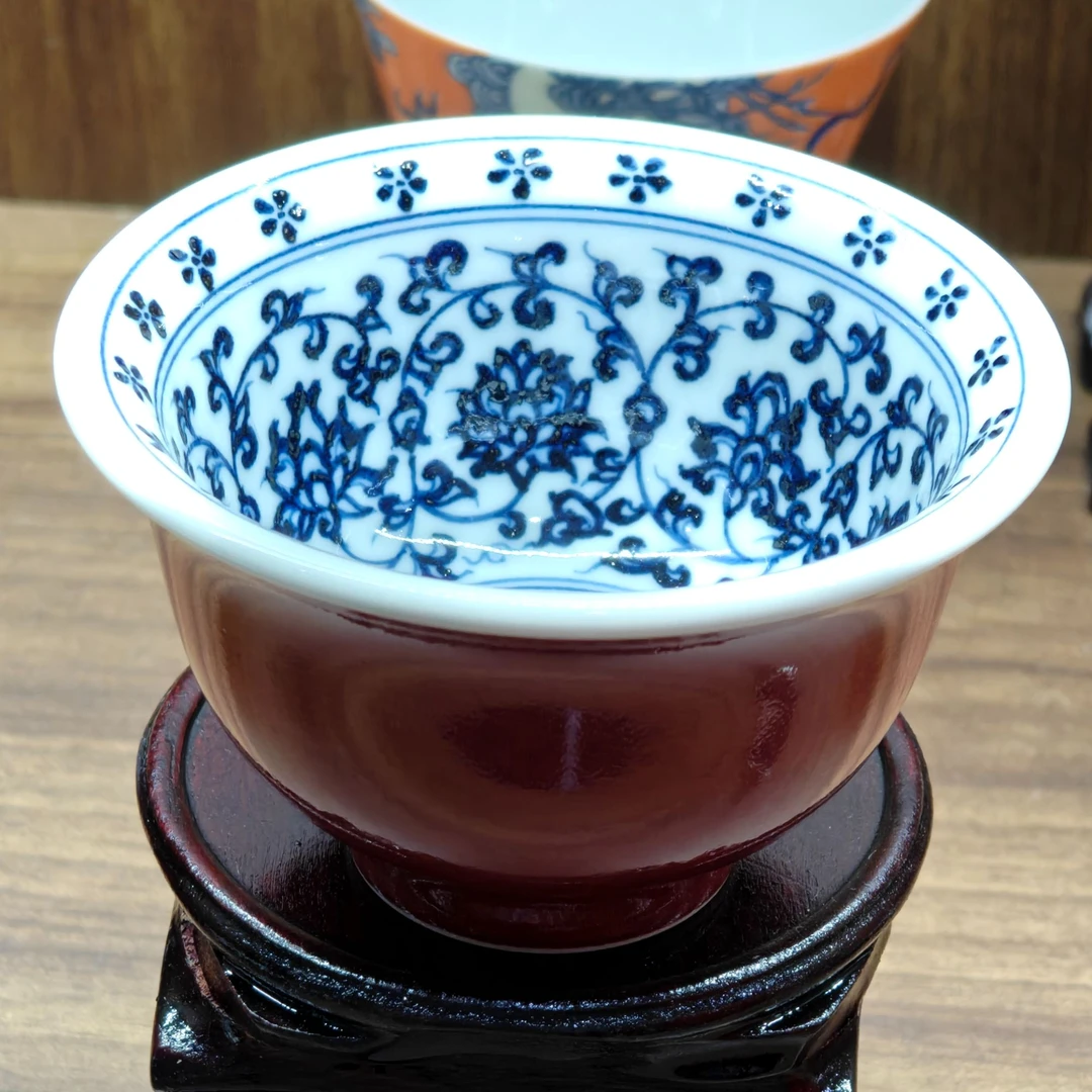 观霁堂  缠枝莲压手杯