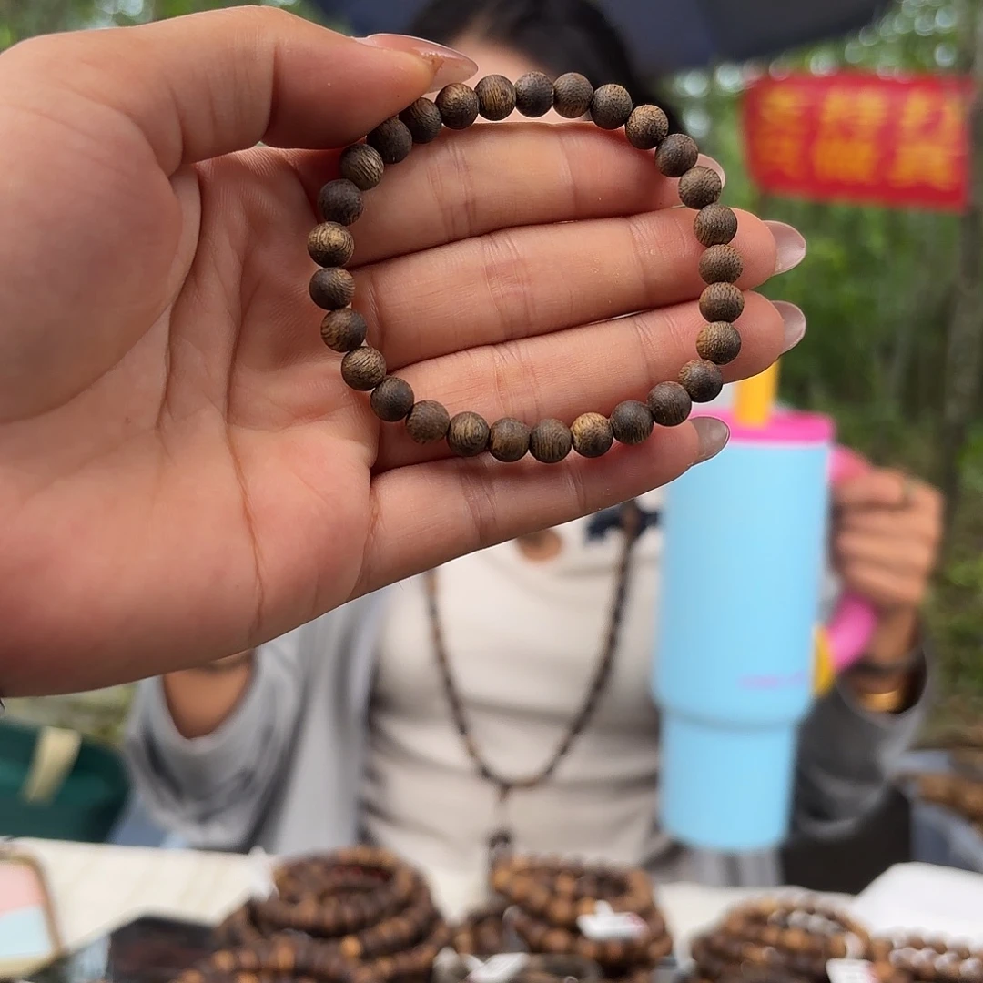 手串沉香奇楠沉香06圆珠单圈