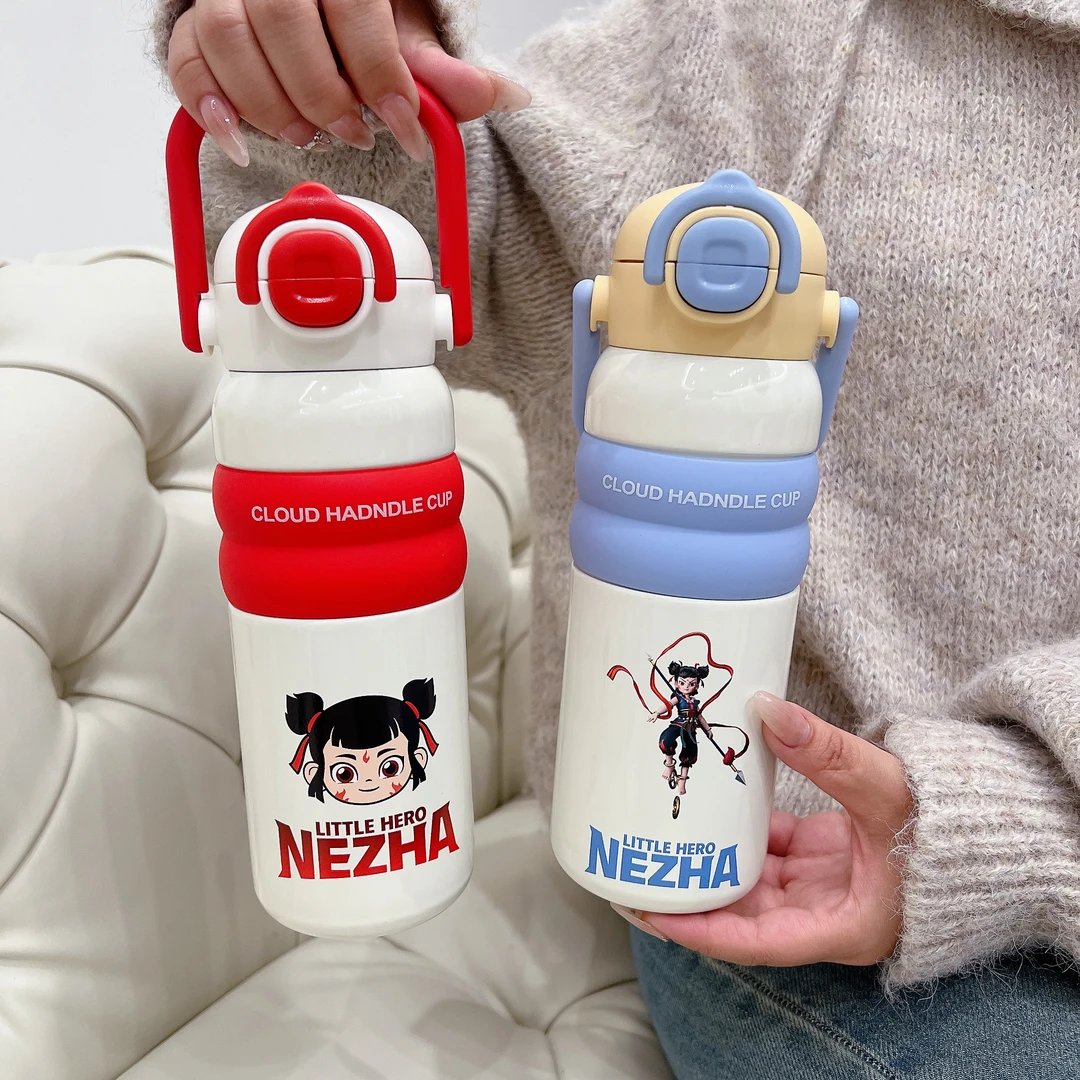 【俊俊2】官方正版哪吒小英雄系列高颜值便携316水杯车载网红学生杯