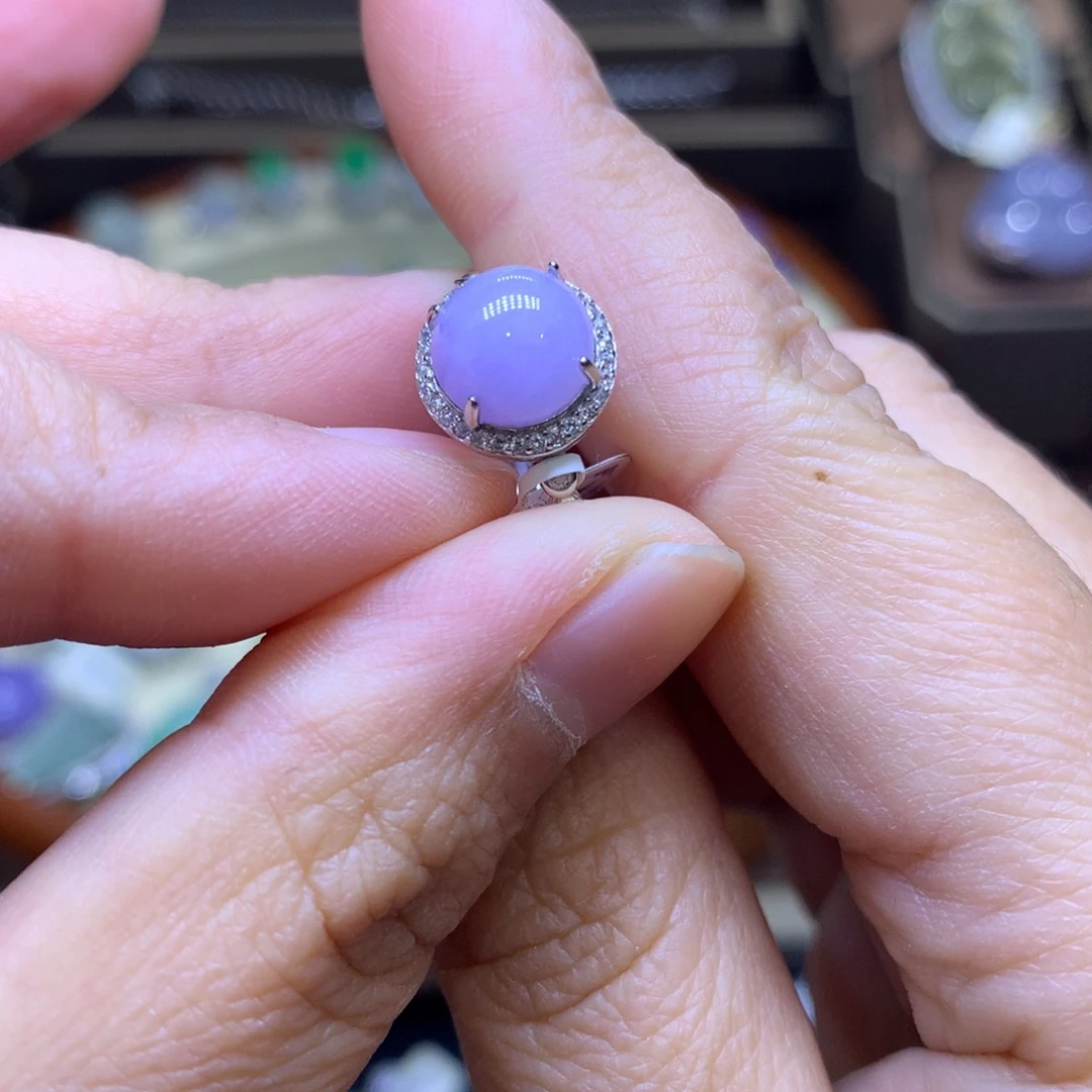 翡翠颈饰银S925镶嵌翡翠吊坠