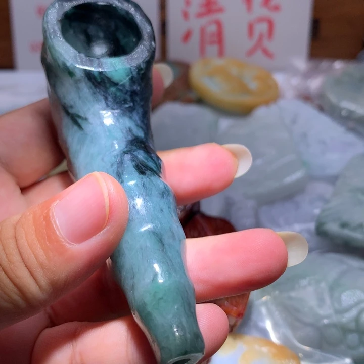 翡翠未镶嵌颈饰保真天然A货翡翠