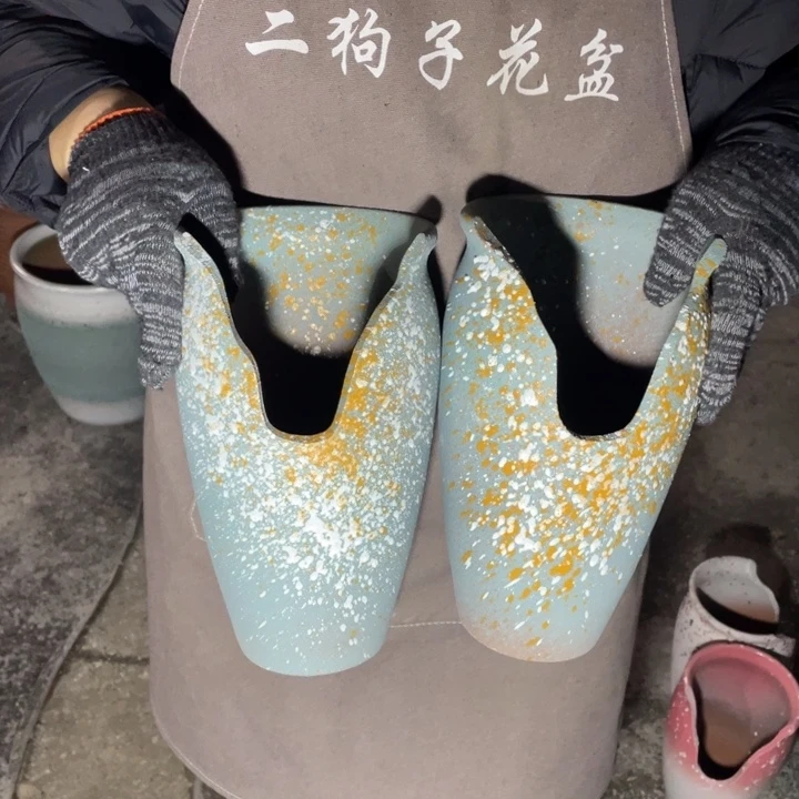 花盆紫砂口14高26瑕疵瑕疵