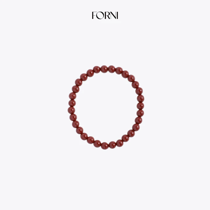 含辰砂工艺品FORNI 朱事顺利 高含量6MM真品紫金朱砂本命年手串