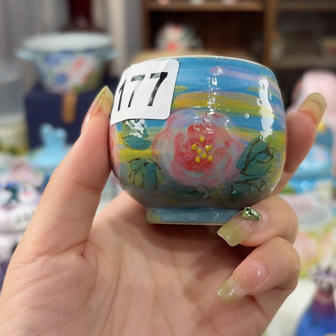 景德镇手绘高温釉下彩陶瓷茶具