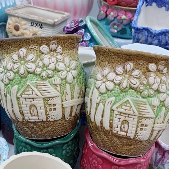 多肉绿植陶瓷花盆9.9包邮，有空