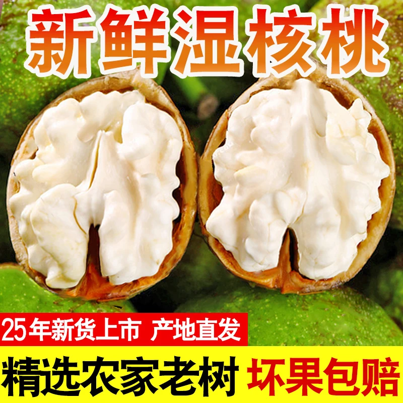 【2025年新货】云南漾濞老树高山新鲜湿核桃1/5斤装鲜核桃
