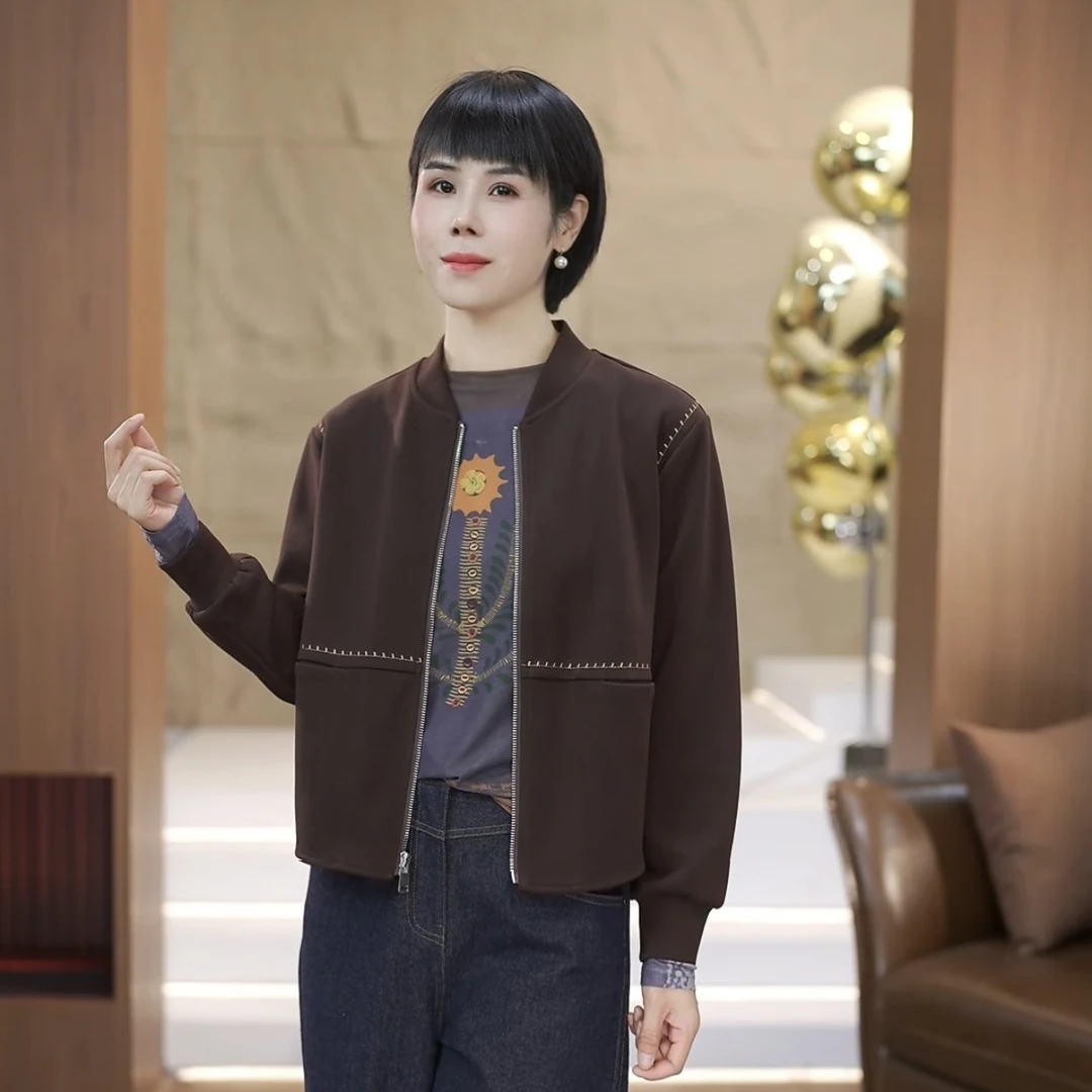 【渲渲推荐】XR-6039-1秋季气质休闲时尚分割线外套