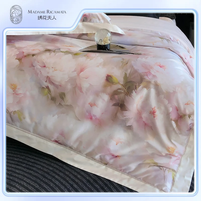 助眠好物/杨岚推荐/爱丽丝立体印染镶钻工艺丝缎级裸睡全棉四件套