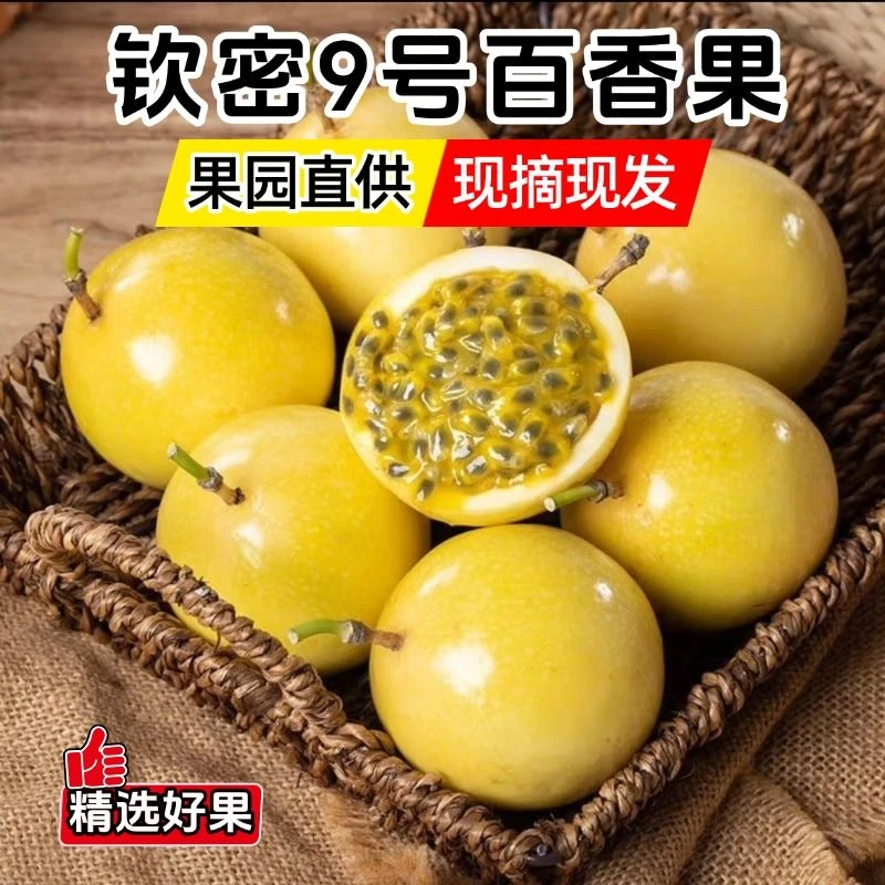 【钦蜜9号】广西正宗黄金百香果产地直发当季时令水果香甜多汁