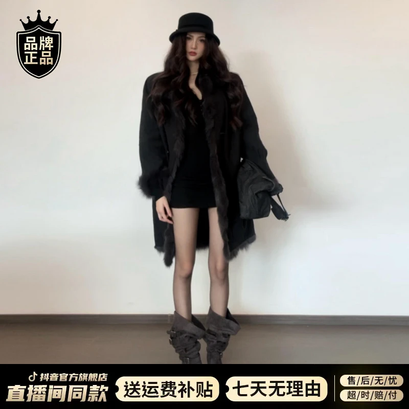 2025新款法式辣妹御姐风黑色高级感连衣裙子女秋冬收腰内搭包臀裙