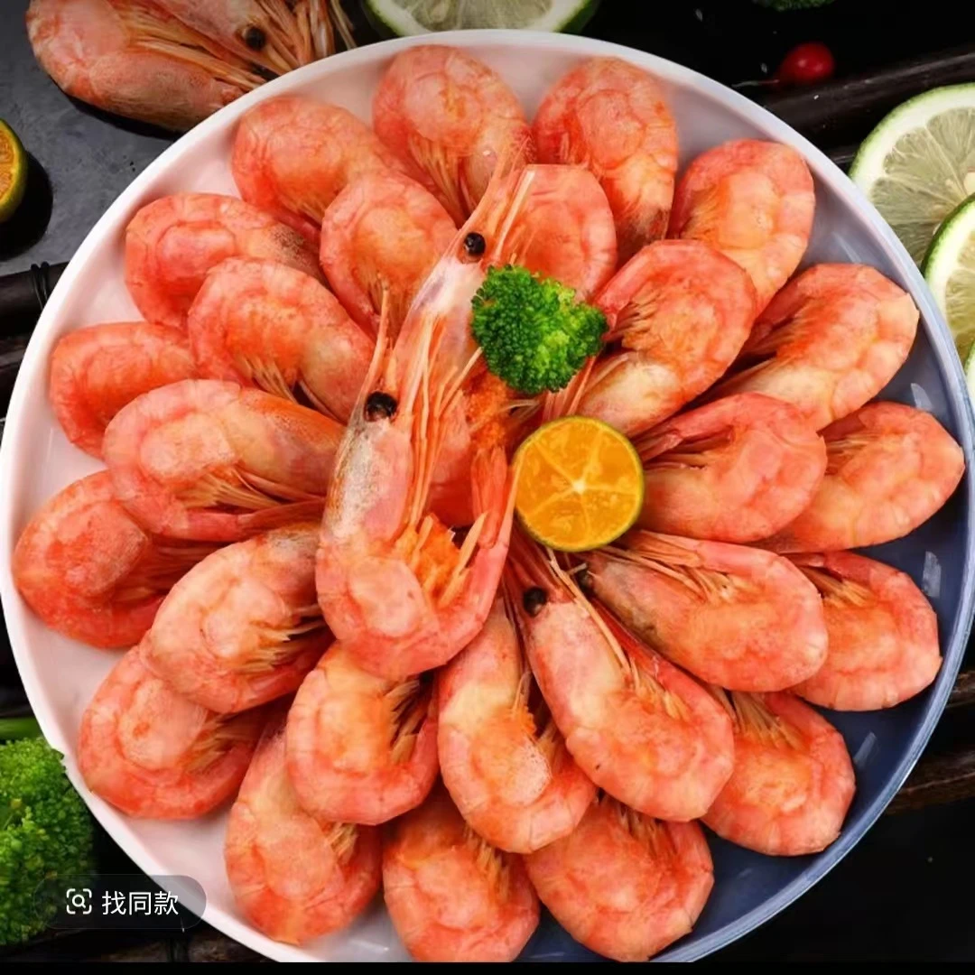 【80-100熟冻北极甜虾】新货 黄腹籽北极甜虾 净重4斤 新鲜冷冻发货