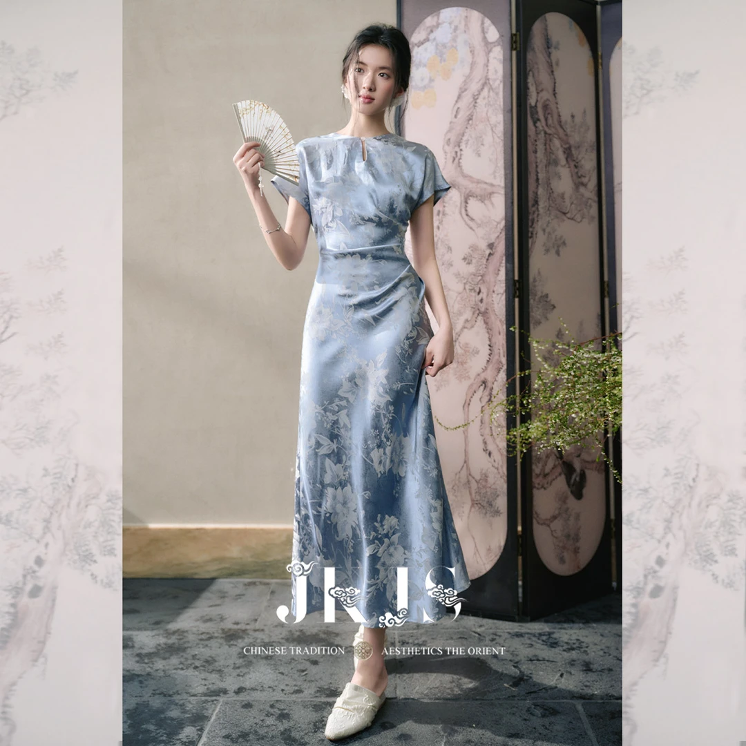 【JKJS】国风新中式女装古法旗袍裙子女款高级感连衣裙 播