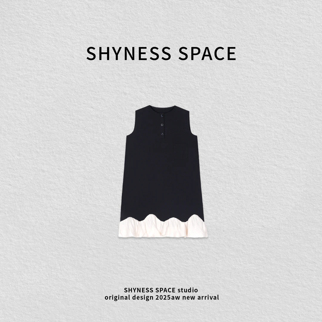 夏季休闲风极简百搭轻奢设计感连衣裙HB468