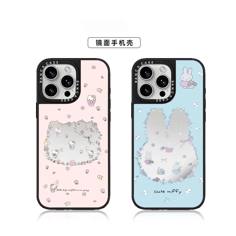 镂空鲜花苹果适用iPhone15苹果16promax透明手机壳14镜面12创意11