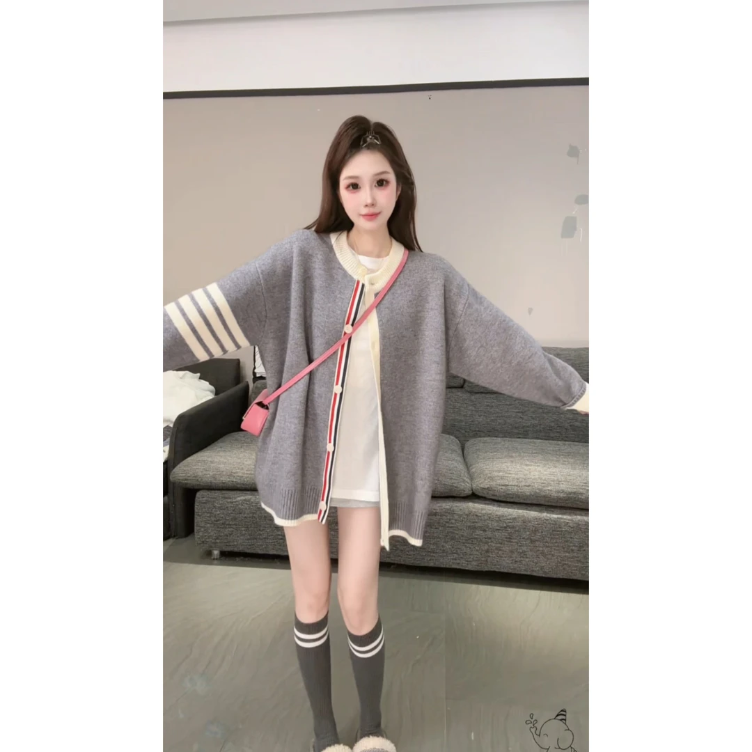 FAND依依【T＋Btangmu】秋冬款情侣装加厚针织时尚百搭开衫外套毛衣