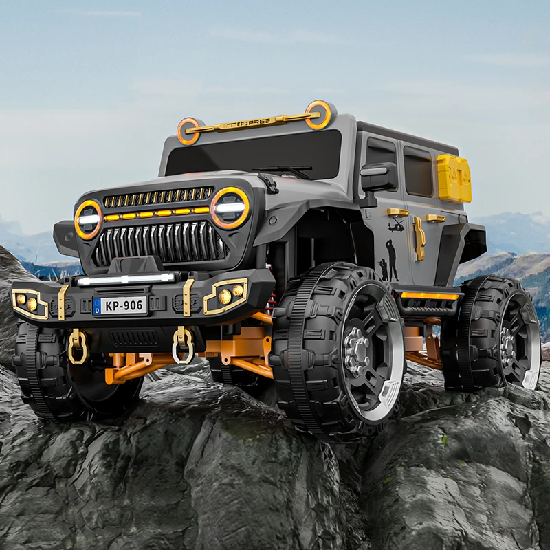 升级大款儿童牧马人独立悬挂静音电机真避震动力四驱越野玩具童车