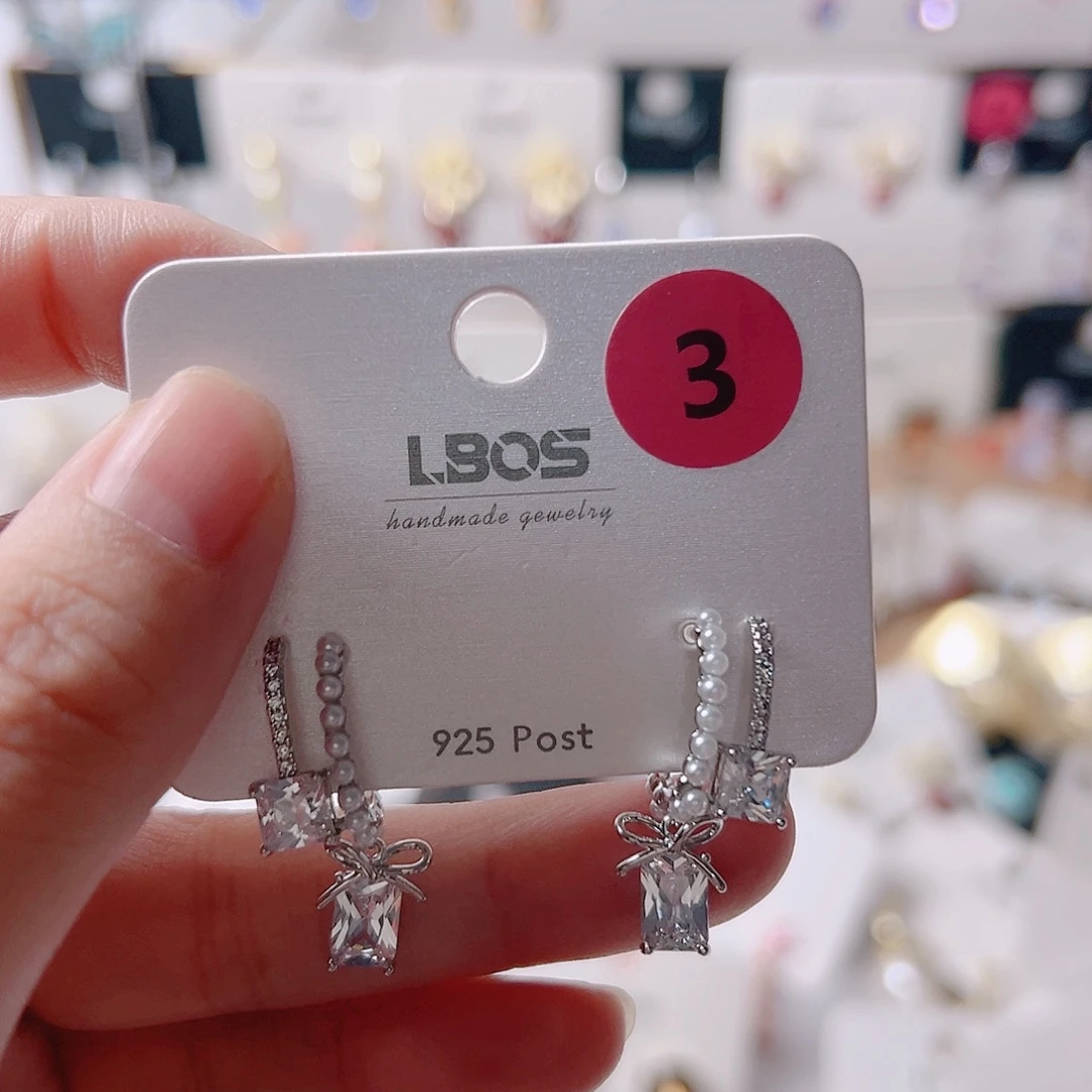 锆石纯铜合金耳环