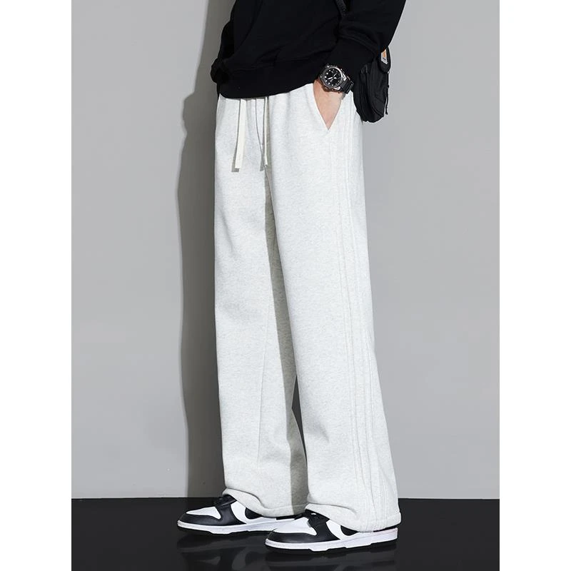 ZaSaFran~美式高街直筒休闲裤男潮流百搭宽松防风工装运动裤子秋