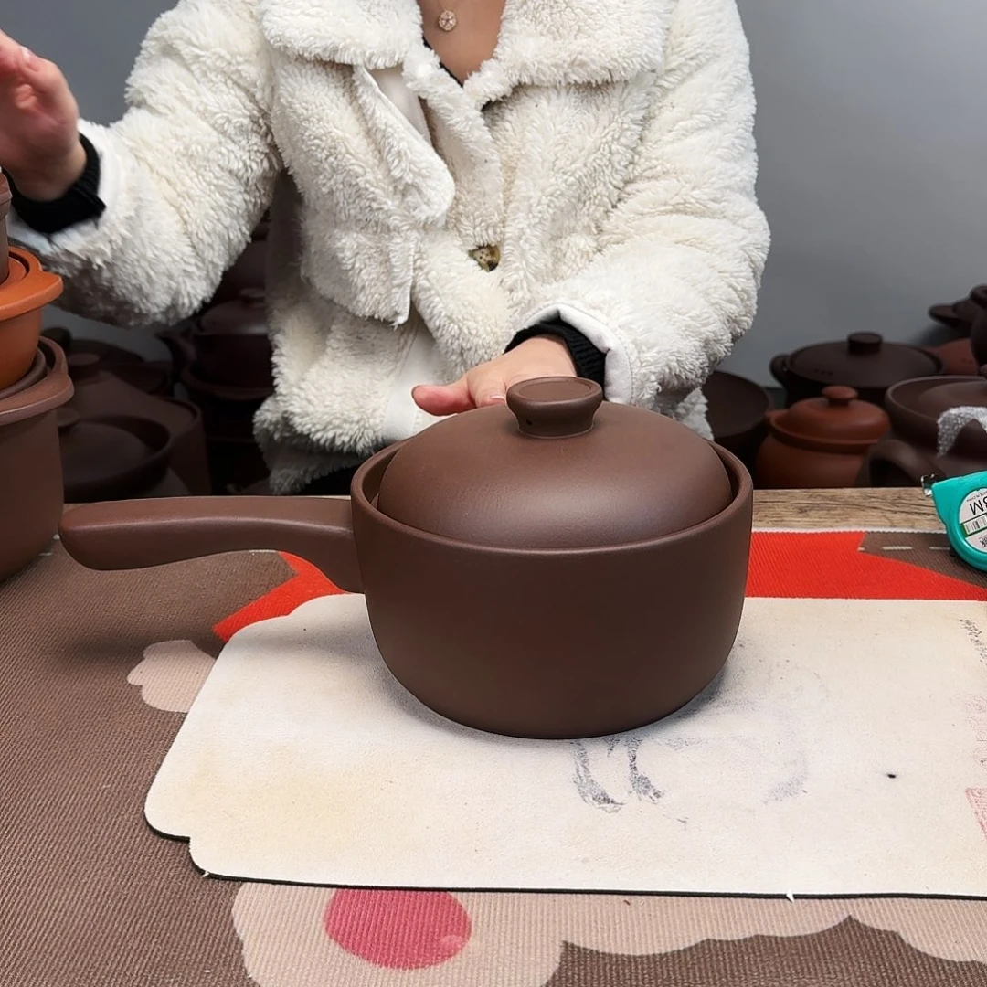 紫砂奶锅1.8升微微微瑕