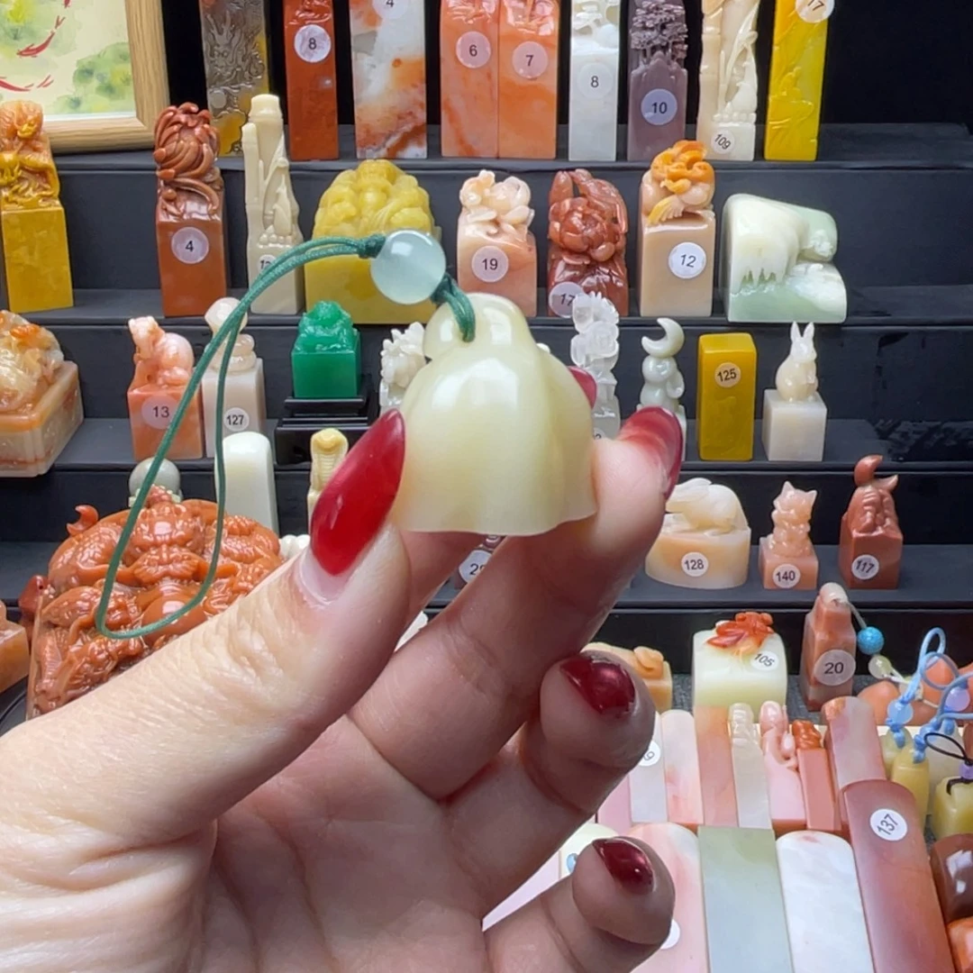 寿山石印石莲蓬印章