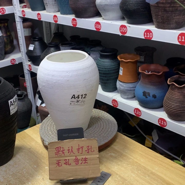 【闪购商品】红陶粗糙盆默认打孔高24口12