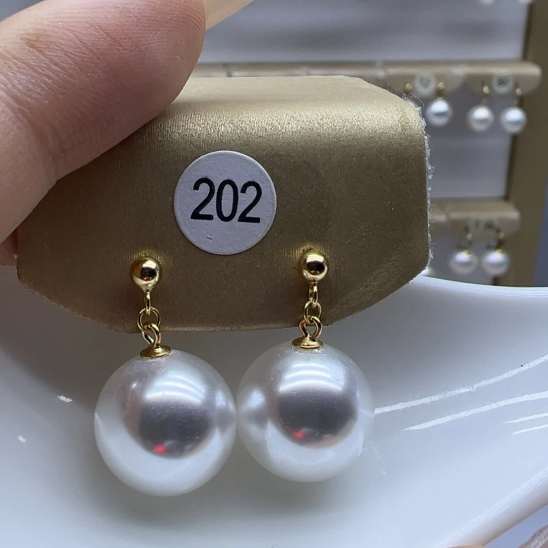 银S925镶嵌淡水珍珠耳饰