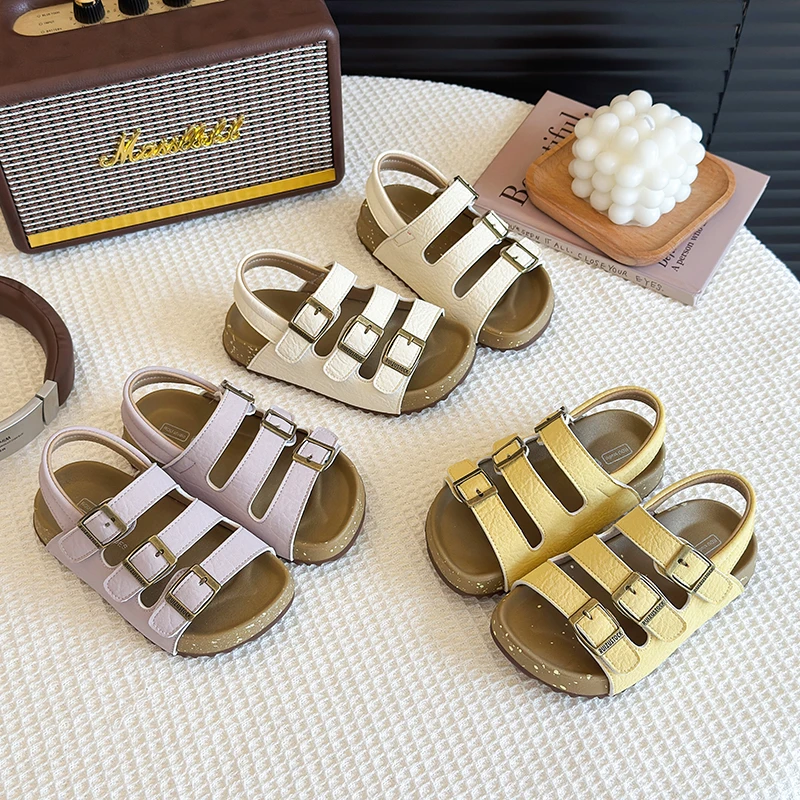 2025儿童勃肯凉鞋夏季镂空女男童凉鞋宝宝时尚厚底韩版休闲5424