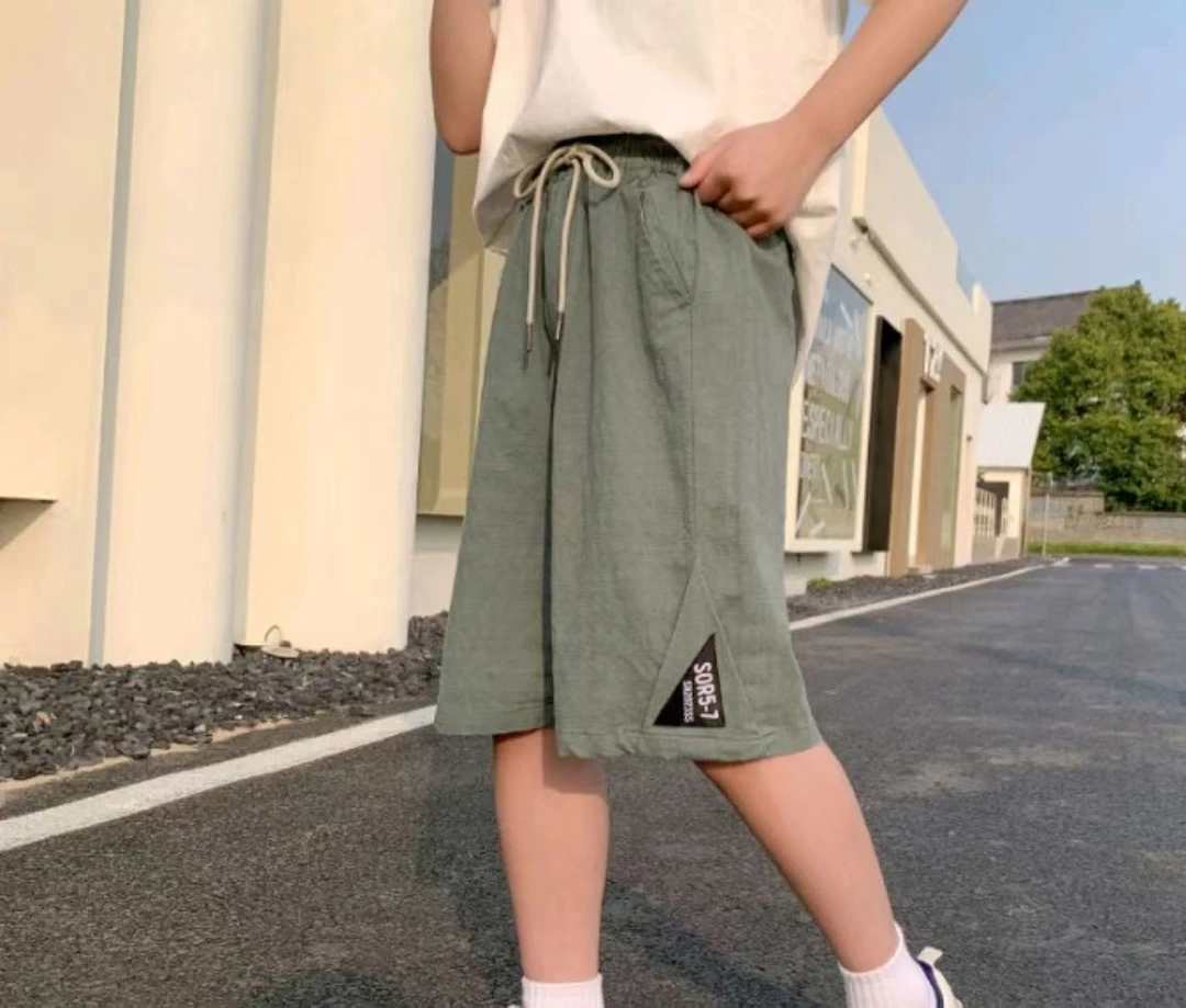 502850童装男童休闲五分裤 2025夏儿童潮酷洋气工装时尚宝宝短裤