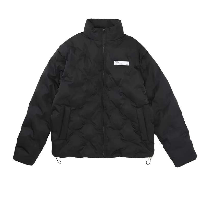 C19-3黑色“白标签”棉服外套上衣