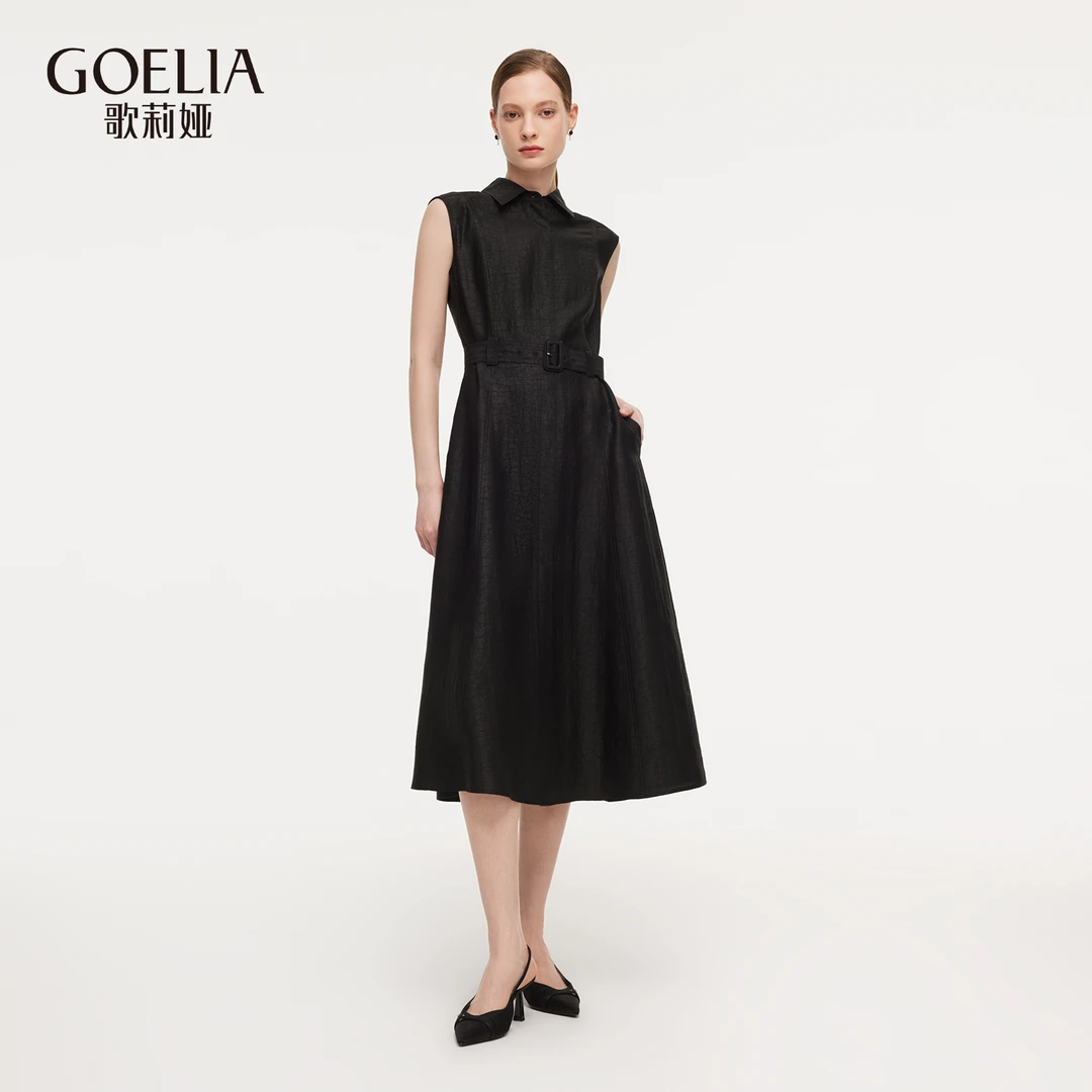 歌莉娅 春季新品  中长款连衣裙配腰带 1F3L4K760